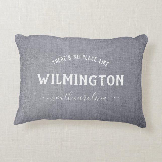 Rustic Linen There's no place like Home Accent Pillow (Back)