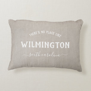 Rustic Linen There's no place like Home Burlap Accent Pillow