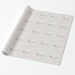 Rustic Linen White Wedding Monogram Wrapping Paper<br><div class="desc">Rustic linen white wedding monogram wrapping paper. Add a name and customize with an initial.</div>