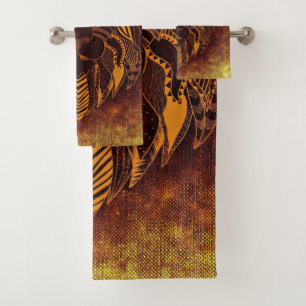 Rustic Lion Head Bath Towel Set