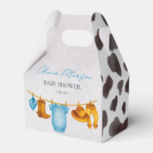 Rustic Little Cowboy Baby Shower Boy Favor Box