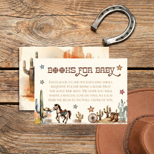 Rustic Little Cowboy Western Books for Baby Card