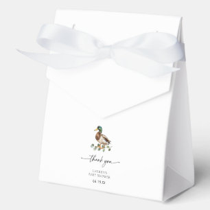 Rustic Little Duckling Mallard Duck Thank You Favor Box