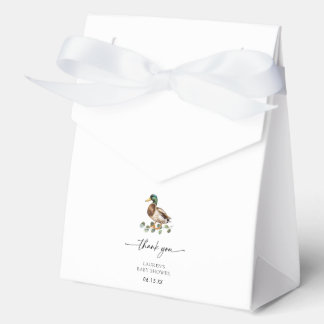 Rustic Little Duckling Mallard Duck Thank You Favor Box