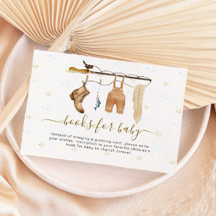 Rustic Little Fisherman Derby Book For Baby Enclosure Card