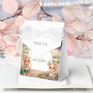 Rustic Little Fisherman Reeling in Joy Baby Shower Favor Box