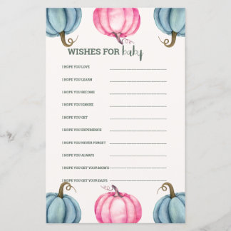 Rustic Little Pumpkin Baby Shower Wishes
