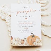 Rustic Little Pumpkin On The Way Baby Shower