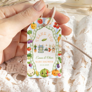 Rustic Little Sprout Boy Baby Shower Thank You Gift Tags