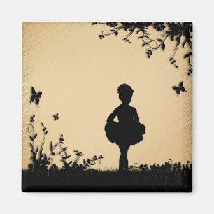 Rustic Littlest Ballerina Magnet