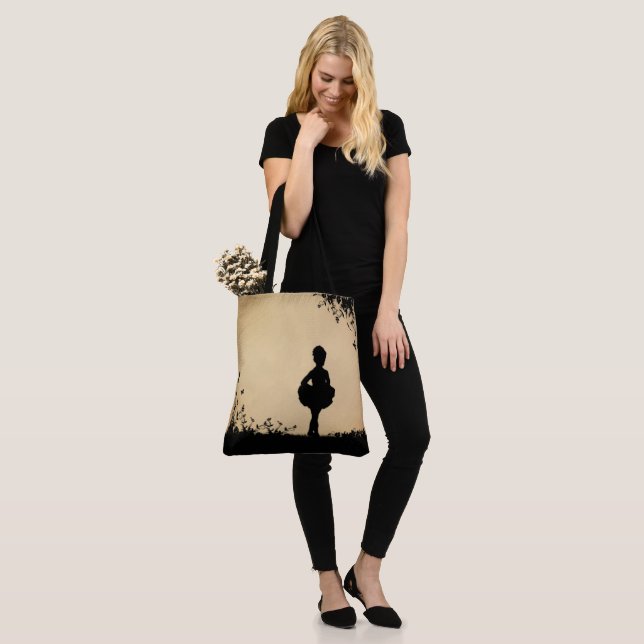 Rustic Littlest Ballerina Tote Bag (On Model)