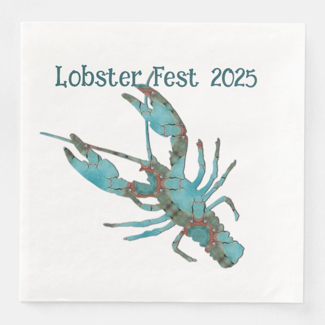 Rustic Lobster Napkins (Front)