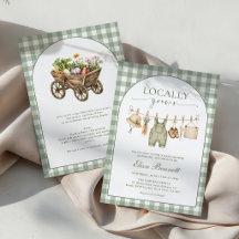 Rustic Locally Grown Farmers Market Baby Shower