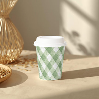 Rustic Locally Grown Neutral Sprout Baby Shower Paper Cups