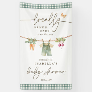 Rustic Locally Grown Shower Baby Pregnancy Banner