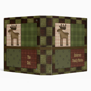Rustic Lodge Look With Moose Customizable Family Binder