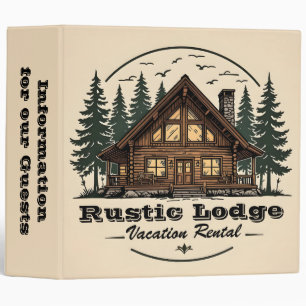 Rustic Lodge Vacation Rental Binder