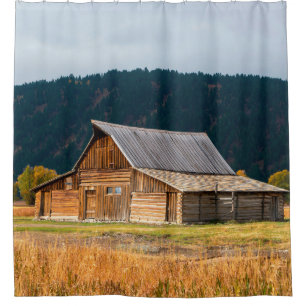 Rustic log barn in Grand Teton National Park, Wyom