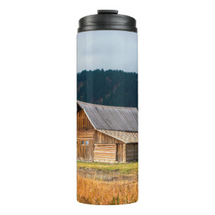 Rustic log barn in Grand Teton National Park, Wyom Thermal Tumbler