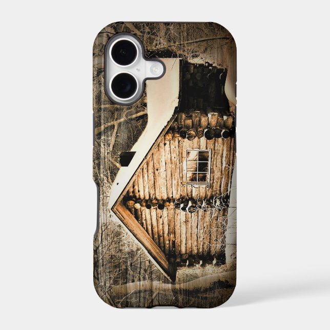 Rustic Log Cabin In The Wilderness (Back)
