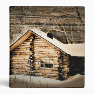 Rustic Log Cabin In The Wilderness Binder
