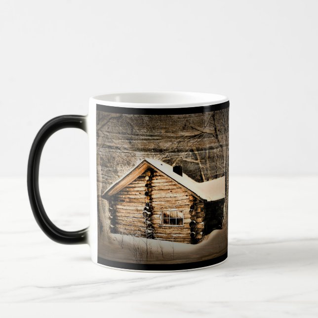 Rustic Log Cabin In The Wilderness Magic Mug (Left)