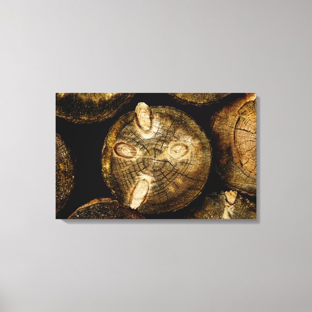 Rustic Log Roll Canvas Print (Front)