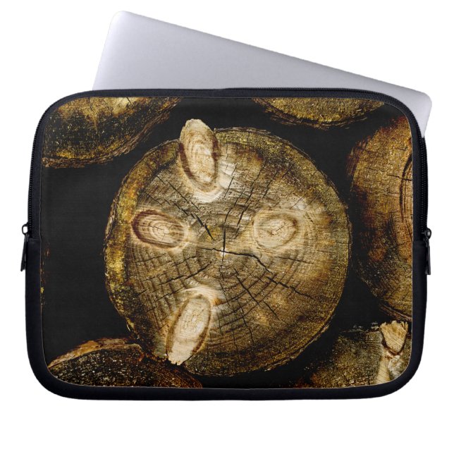Rustic Log Roll Laptop Sleeve (Front)