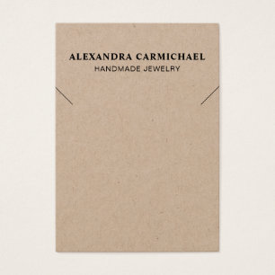 Rustic Look Handmade Jewelry Necklace Display Card