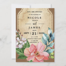 Rustic Look Watercolor Floral