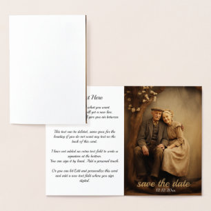 Rustic Love 1 photo holder Foil Card