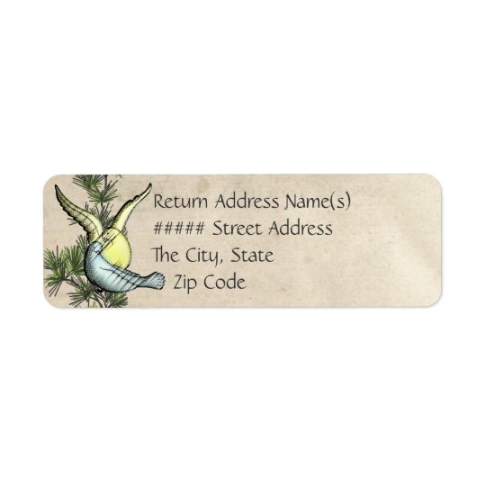 Rustic Love Birds (Return Address) Return Address Label