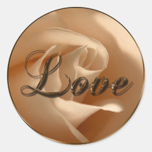 Rustic Love Cream Rose Wedding Envelope Seal