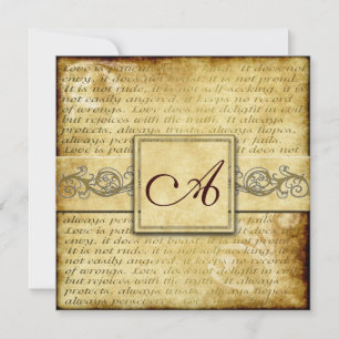 Rustic Love is Patient Vintage Wedding Invitations