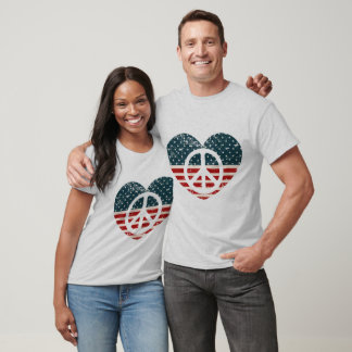 Rustic Love & Peace American Style T-Shirt