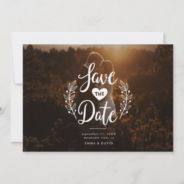 Rustic Love Save the Date Invitation (Front)