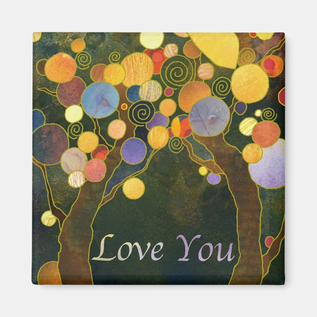 Rustic Love Trees Love You Magnet (Front)
