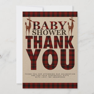 Rustic Lumberjack Buffalo Plaid Stag - Add Photo Card