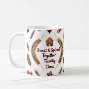 Rustic Luxury Gingerbread Family Christmas Classic Coffee Mug