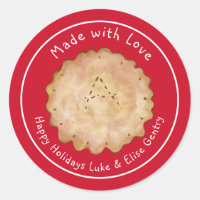 Rustic Made with Love Apple Pie Sticker
