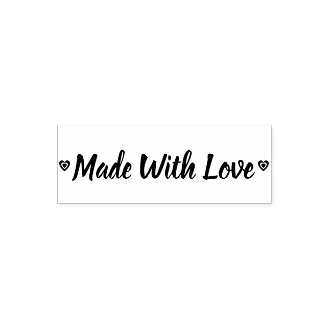 Rustic Made With Love Hearts Self-inking Stamp (Design)