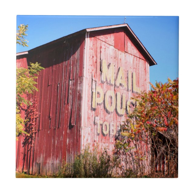 Rustic Mail Pouch Barn Tile (Front)