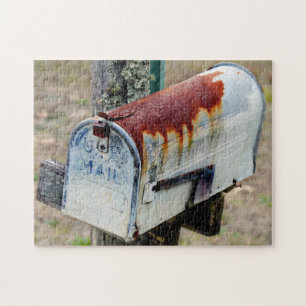 Rustic Mailbox Portrait Jigsaw Puzzle