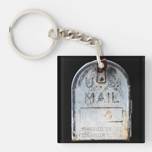 Rustic Mailbox Portrait Keychain (Front)