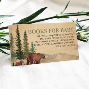 Rustic Mama & Baby Bear Book Request Enclosure Card