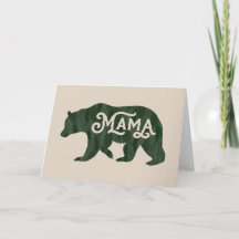 Rustic Mama Bear Silhouette Mother's Day
