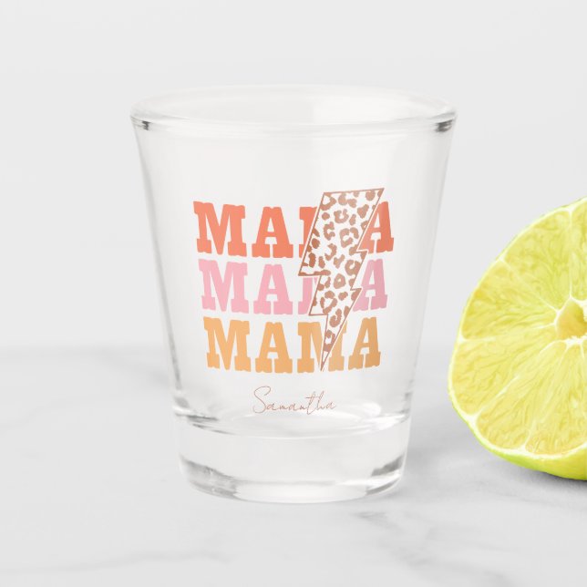 Rustic "Mama" Repeat Shot Glass (Front)