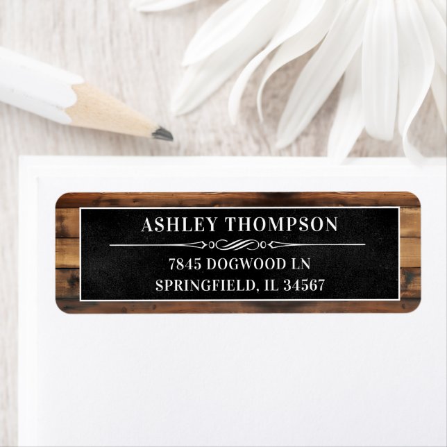 Rustic Man Myth Legend 60 Birthday Return Address (Insitu)