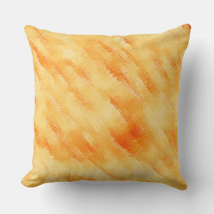 Rustic mango yellow like textured painting throw pillow