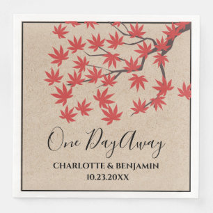 Rustic Maple Tree Fall Autumn Rehearsal Napkin